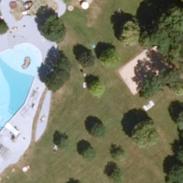 Sand Volleyball Court, Bad Neustadt a.d.Saale — aerial view
