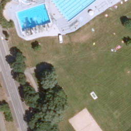Sand Volleyball Court, Bad Neustadt a.d.Saale — aerial view
