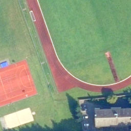 Sand Volleyball Court, Lahnstein — aerial view