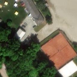 Sand Volleyball Court — aerial view