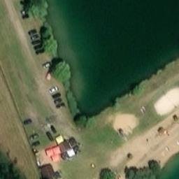 Sand Volleyball Court — aerial view