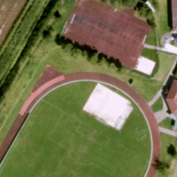 Sand Volleyball Court, Schondra — aerial view