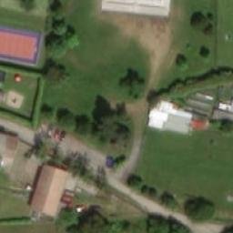Volleyball Court near Dolní Přím — aerial view