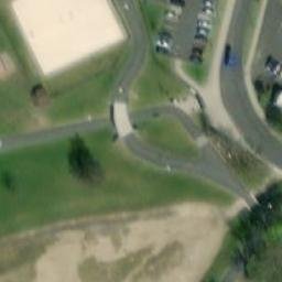 Sand Volleyball Court — aerial view