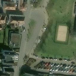 Sand Volleyball Court in Karben, Hessen — aerial view