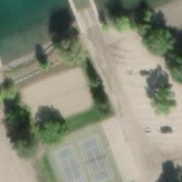 Vernon Beach Volleyball Court #1 — aerial view