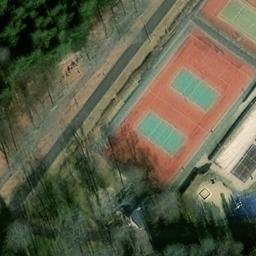 Volleyball Court near Aš — aerial view