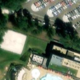Sand Volleyball Court — aerial view