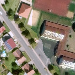 Sand Volleyball Court, Oberthulba — aerial view