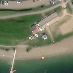 Sand Volleyball Court — aerial view