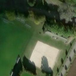 Sand Volleyball Court — aerial view