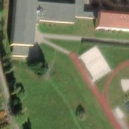 Sand Volleyball Court — aerial view