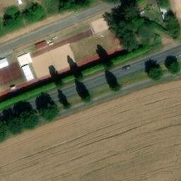 Sand Volleyball Court in Geiselbach, Hessen — aerial view
