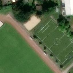 Sand Volleyball Court, Frankfurt am Main — aerial view