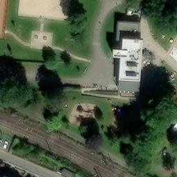 Sand Volleyball Court — aerial view