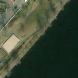 Sand Volleyball Court — aerial view