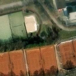 Sand Volleyball Court — aerial view