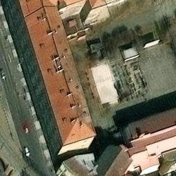 Sand Volleyball Court in Praha, 10 — aerial view