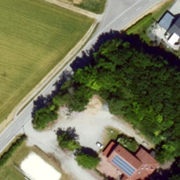 Sand Volleyball Court, Üchtelhausen — aerial view
