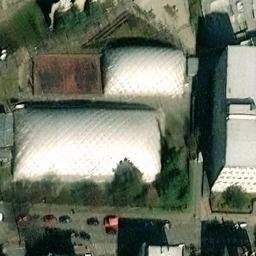 Sand Volleyball Court in Praha, 10 — aerial view
