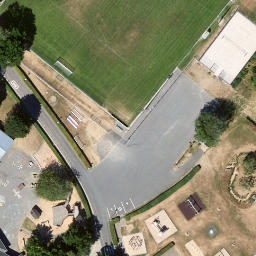 Sand Volleyball Court — aerial view