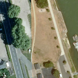 Sand Volleyball Court, Bacharach — aerial view