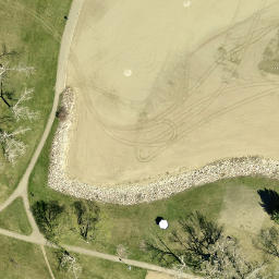 Medicine Hat Beach Volleyball Court #3 — aerial view