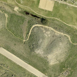 Medicine Hat Beach Volleyball Court #2 — aerial view