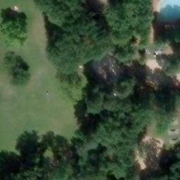 Sand Volleyball Court in Neu-Isenburg, Hessen — aerial view