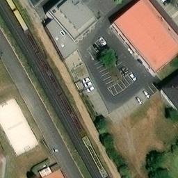 Sand Volleyball Court, Schonungen — aerial view