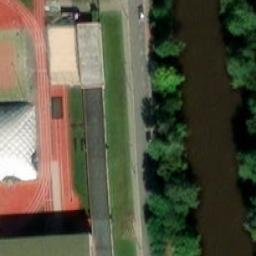 Sand Volleyball Court — aerial view
