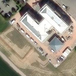 Sand Volleyball Court, Seligenstadt — aerial view