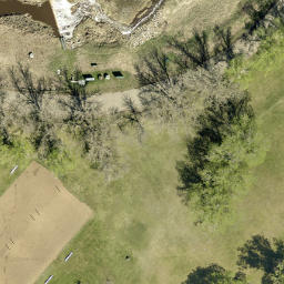 Medicine Hat Beach Volleyball Court #1 — aerial view