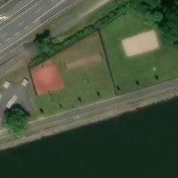 Sand Volleyball Court, Eltville am Rhein — aerial view