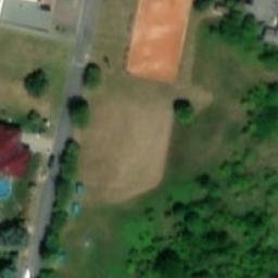 Volleyball Court near Mokošín — aerial view