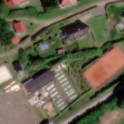 Sand Volleyball Court — aerial view