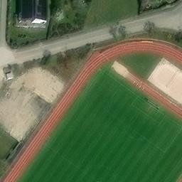 Sand Volleyball Court in Rattelsdorf, Bayern — aerial view