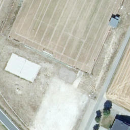 Sand Volleyball Court, Dichtelbach — aerial view