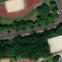 Sand Volleyball Court in Gonsenheim, Rheinland-Pfalz — aerial view