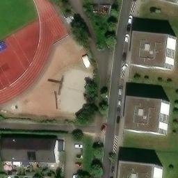 Sand Volleyball Court, Mainz — aerial view