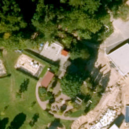 Sand Volleyball Court, Goldbach — aerial view