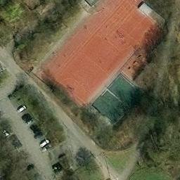 Sand Volleyball Court, Mainz — aerial view