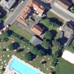Sand Volleyball Court — aerial view