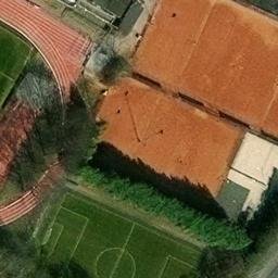 Sand Volleyball Court, Mainz — aerial view