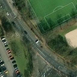 Sand Volleyball Court, Mainz — aerial view