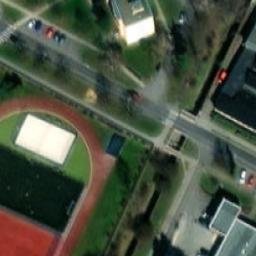Sand Volleyball Court — aerial view