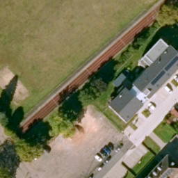 Sand Volleyball Court, Aschaffenburg — aerial view