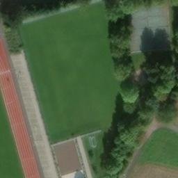 Sand Volleyball Court in Karlstadt, Bayern — aerial view
