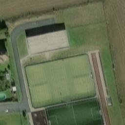 Volleyball Court near Církvice — aerial view