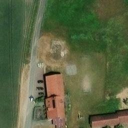 Sand Volleyball Court in Kolitzheim, Bayern — aerial view
